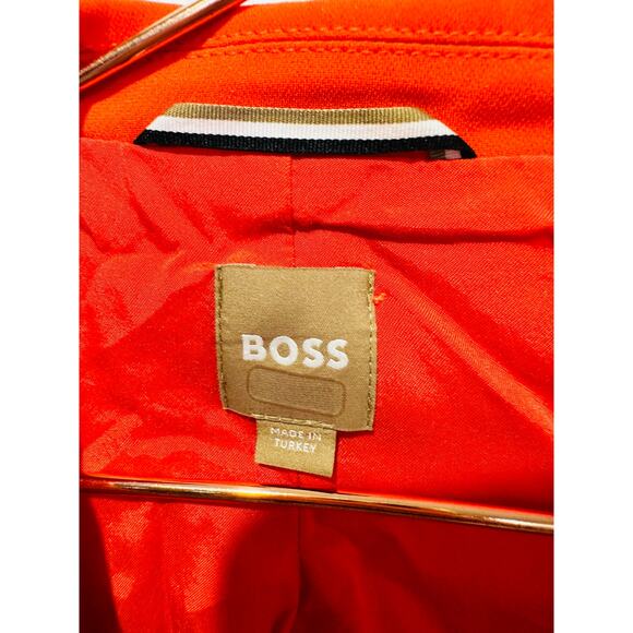 BOSS Burnt Orange Long Sleeve Tie Waist Oversized Blazer Jacket Size US 6 - Picture 7 of 14